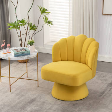 Yellow velvet 2025 swivel chair